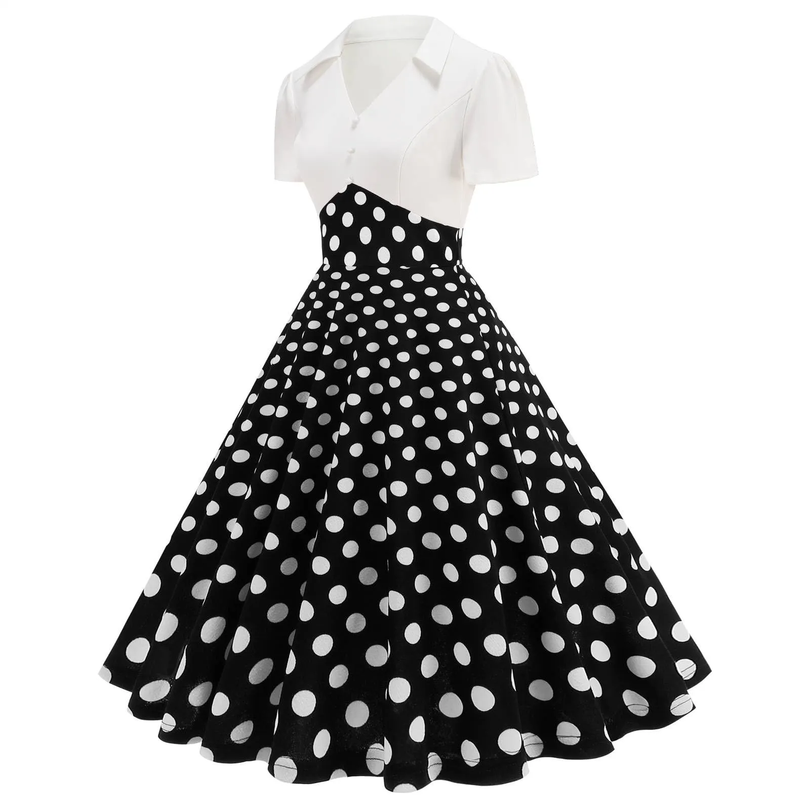 Robe vintage - Années 50 – Au genou – Robe – SQH - Image 1