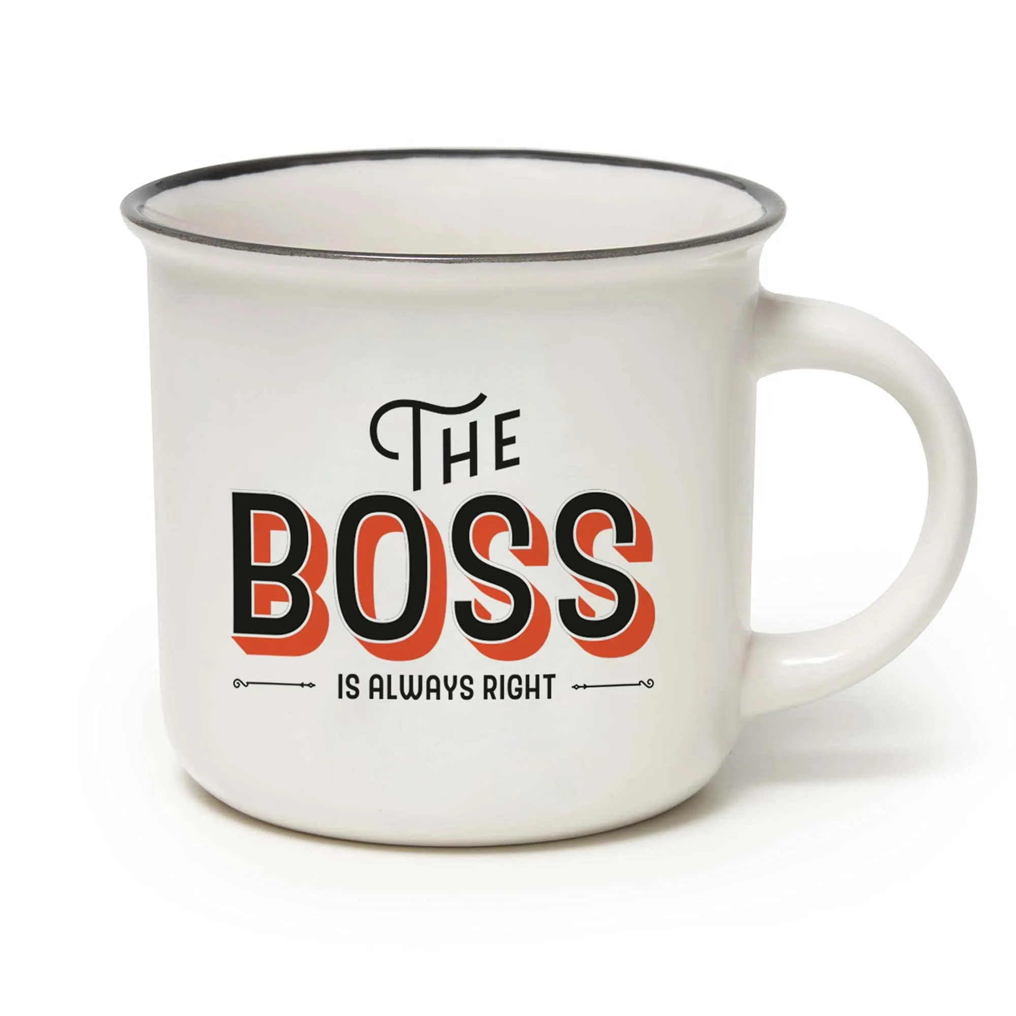 Mug vintage - Legami Cup-Puccino The Boss Tasse, Porcelaine Bone China, 350 ml, Multicolore