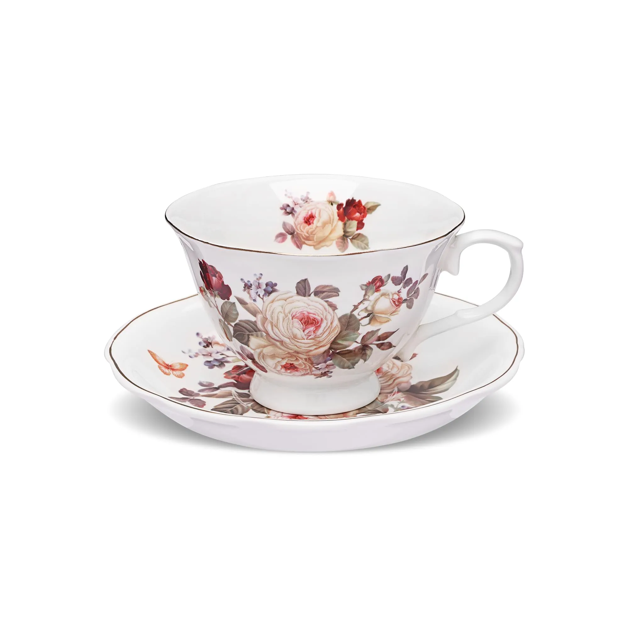 Tasse vintage - Fanquare Tasse fleurs céramique, porcelaine - Image 1