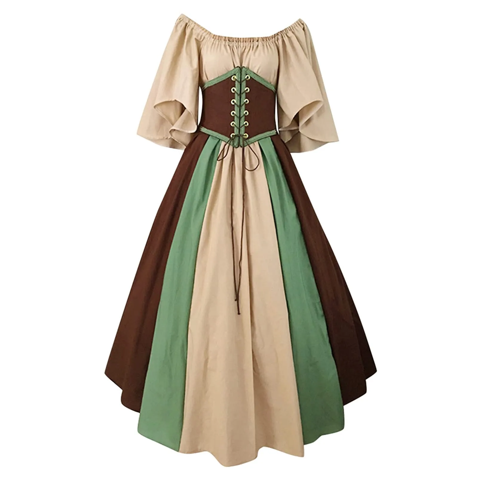 Robe Medievale Femme Victorienne Steampunk Gothique Vintage Costume MéDiéVal Renaissance Femme DéGuisement Robe De FêTe Carnaval Halloween 2024 - Image 1