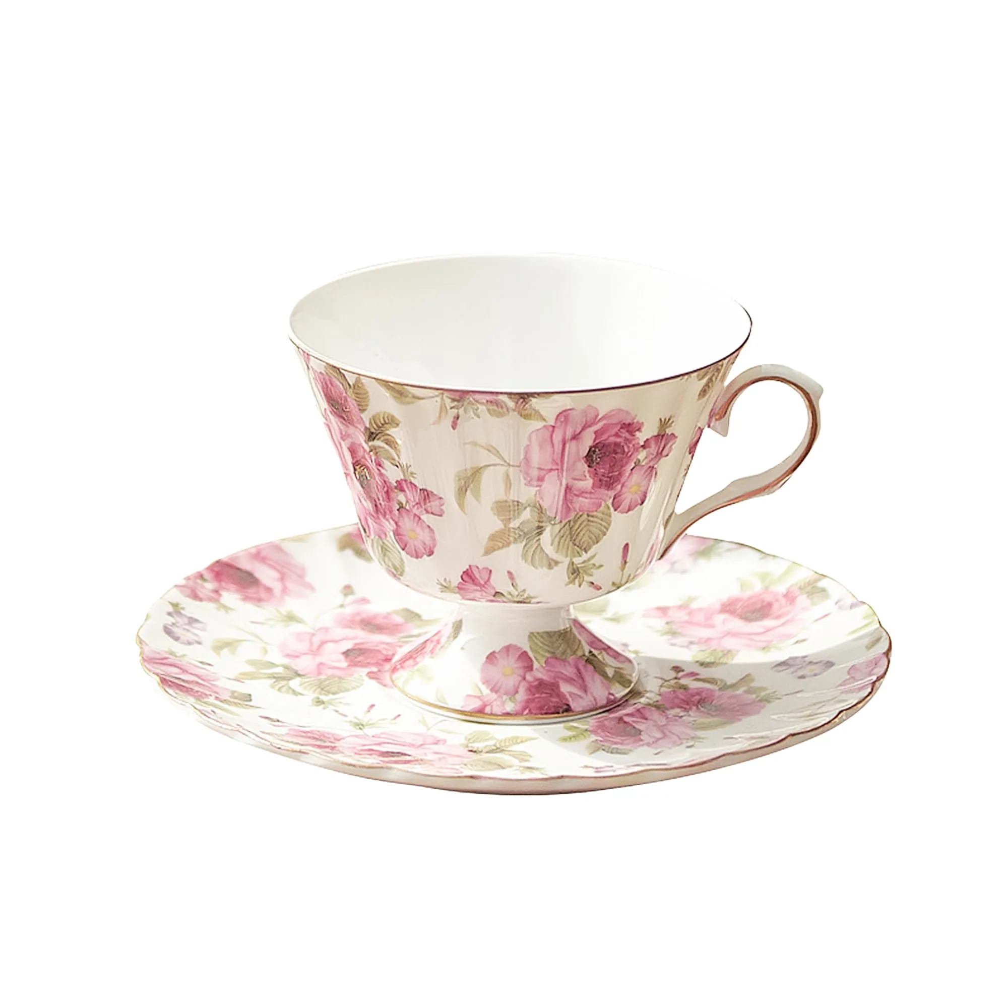 Tasse vintage - Tasse Fleurs porcelaine 200 ml - Image 1