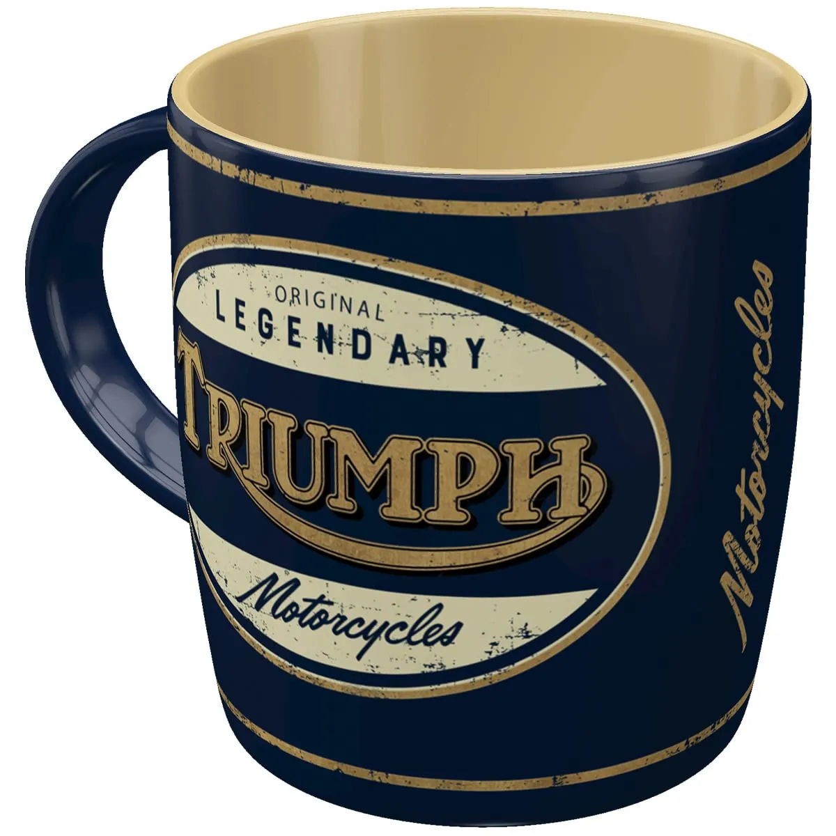 Mug vintage - Nostalgic-Art Tasse à café rétro, Triumph – Legendary Motorcycles – Idée de cadeau pour fans d&rsquo;accessoires motos, en céramique, Design vintage, 330 ml - Image 1