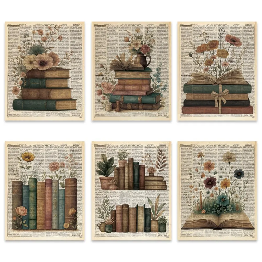 Affiche vintage - GOMAKERER 6pcs Décoration Murale