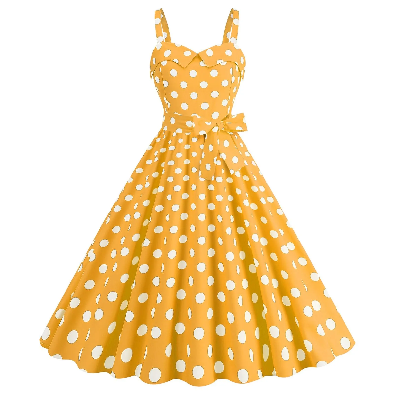 Robe vintage - Annee 50 – Polka dot – Mi longue – Robe - Image 1