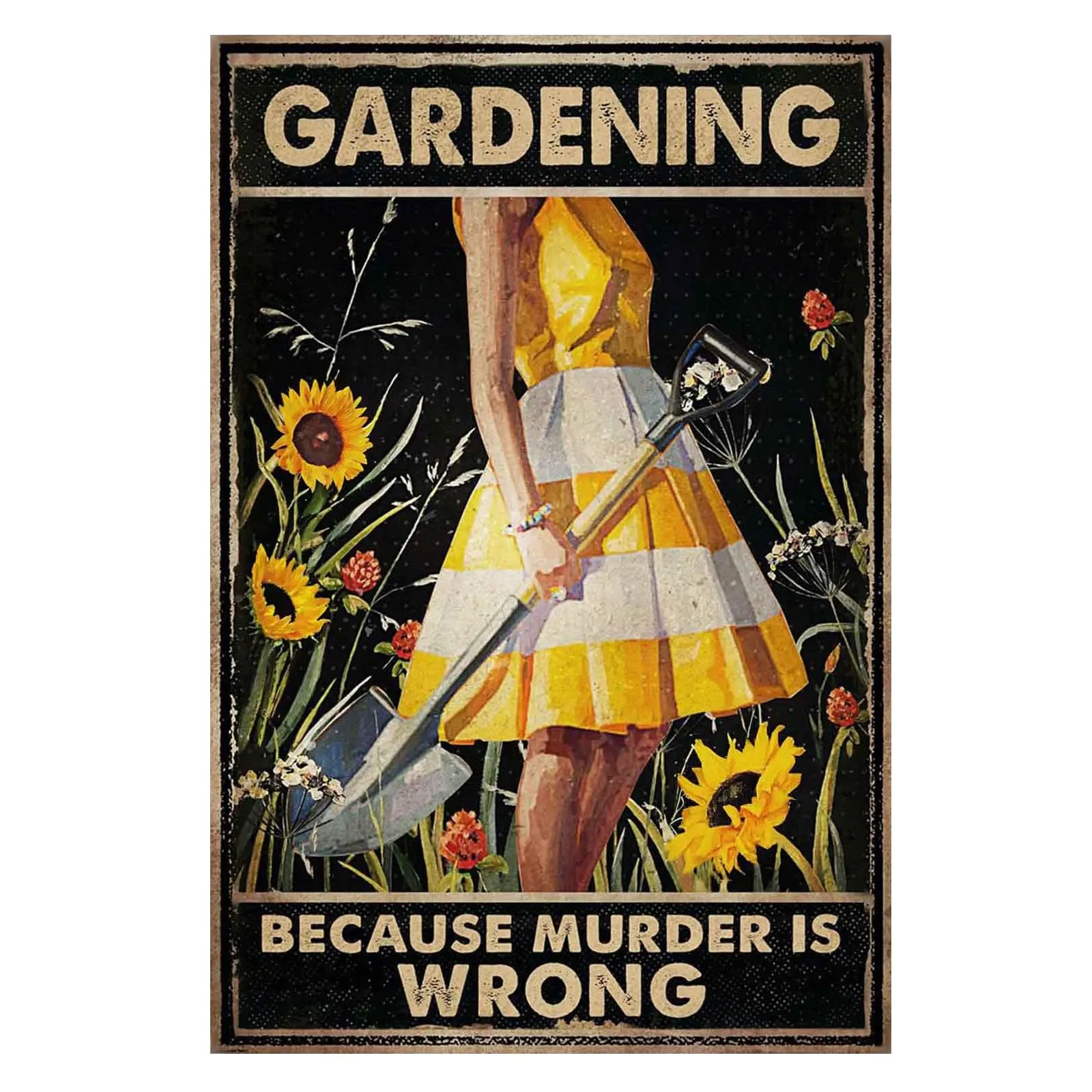 Affiche vintage - Décoration de jardin amusante – Nayyana - Image 1