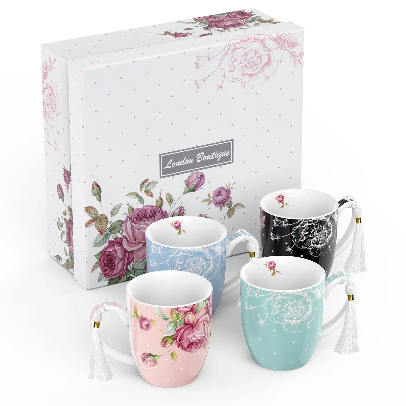 Mug vintage - Floral – London - Image 1