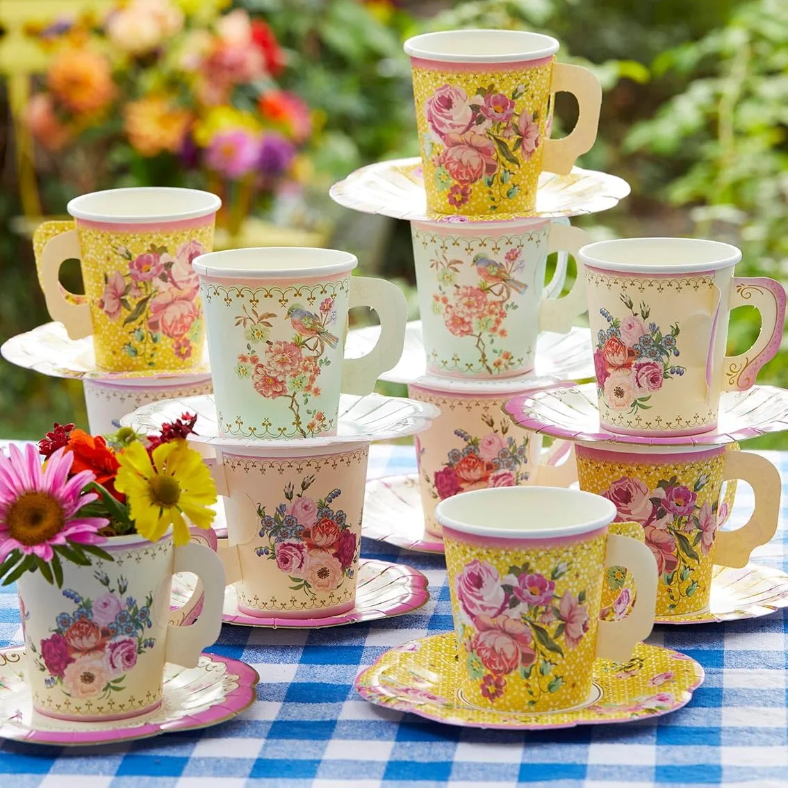 Tasse vintage - Lot de 24 – Talking Tasse Fleur