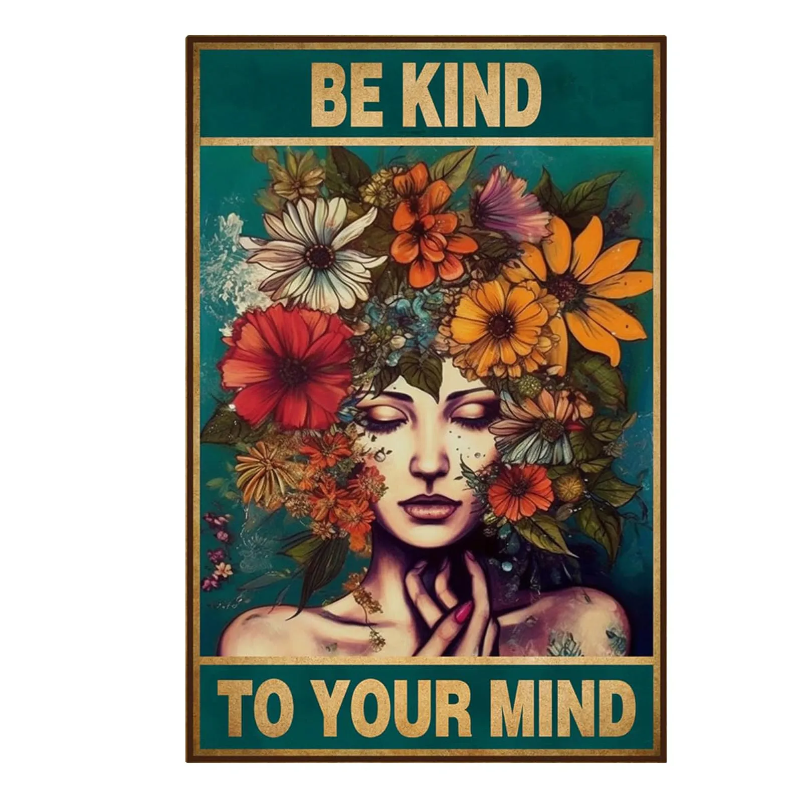 Affiche vintage - Bohème – Be Kind to Your Mind – C25 - Image 1