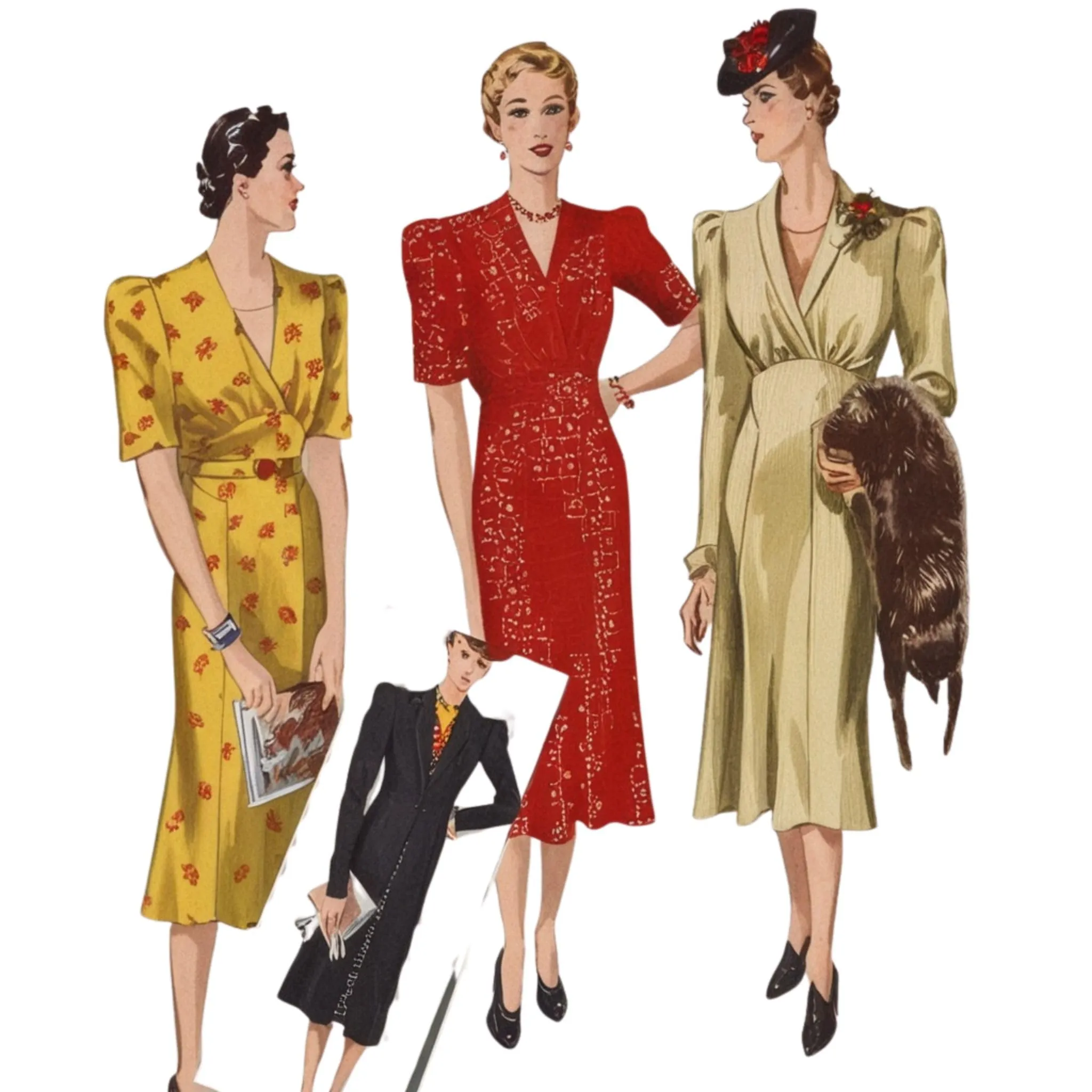 Robe vintage - Generic Robe 3 Voies Pour Femme des Années 1930 - Image 1