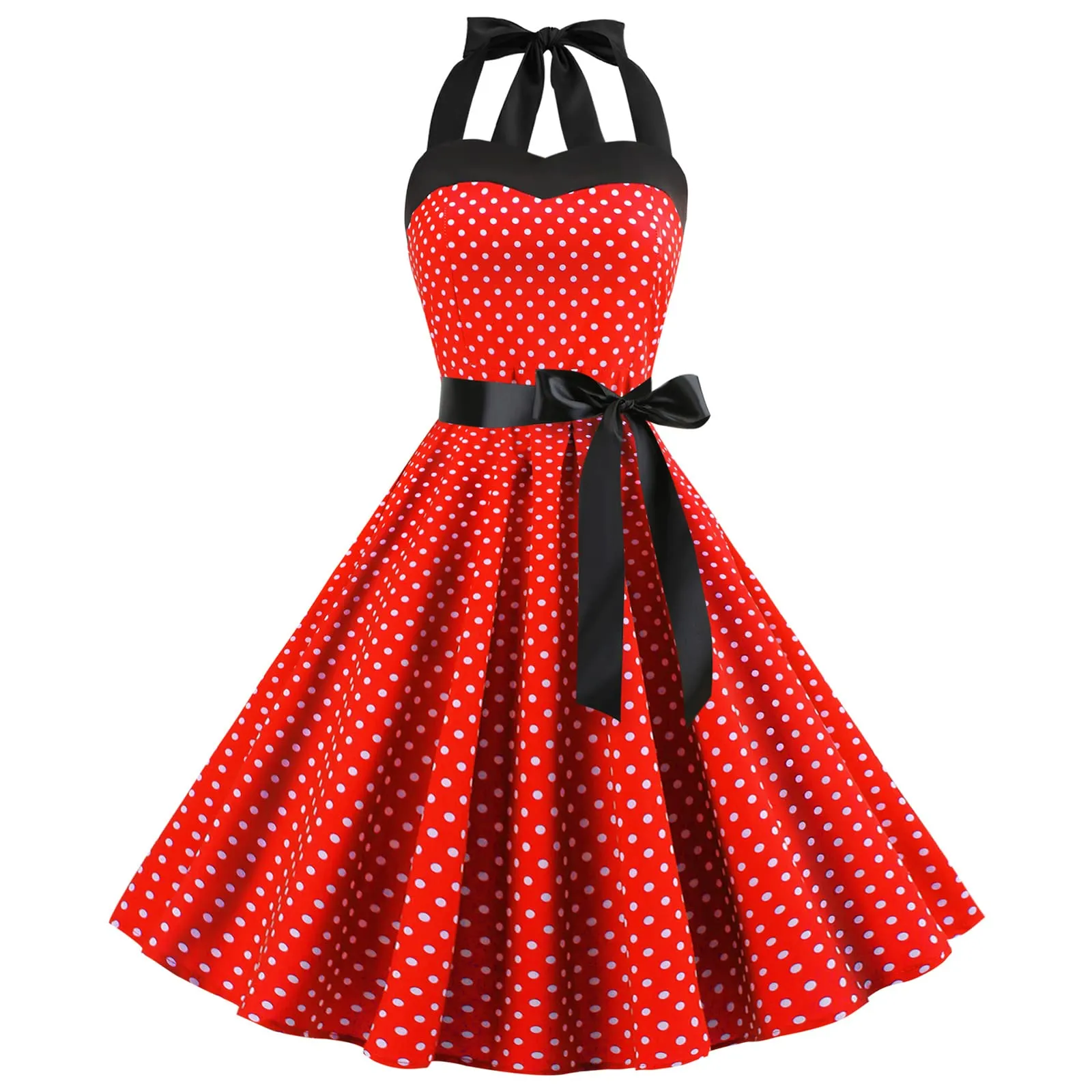 Robe vintage - Années 50 – Polka dot – Au genou – Robe – années 50 - Image 1