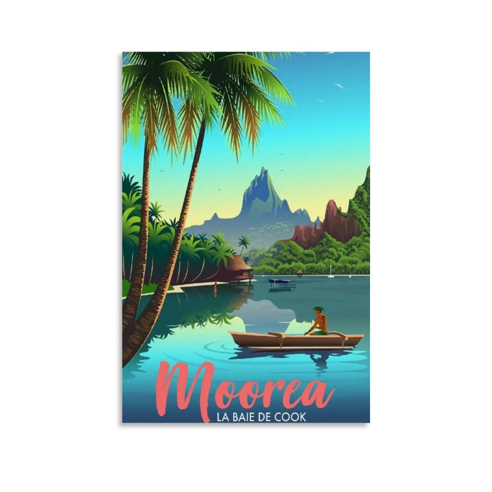 Affiche vintage - Duojimi Tahiti sur toile – Duojimi - Image 1