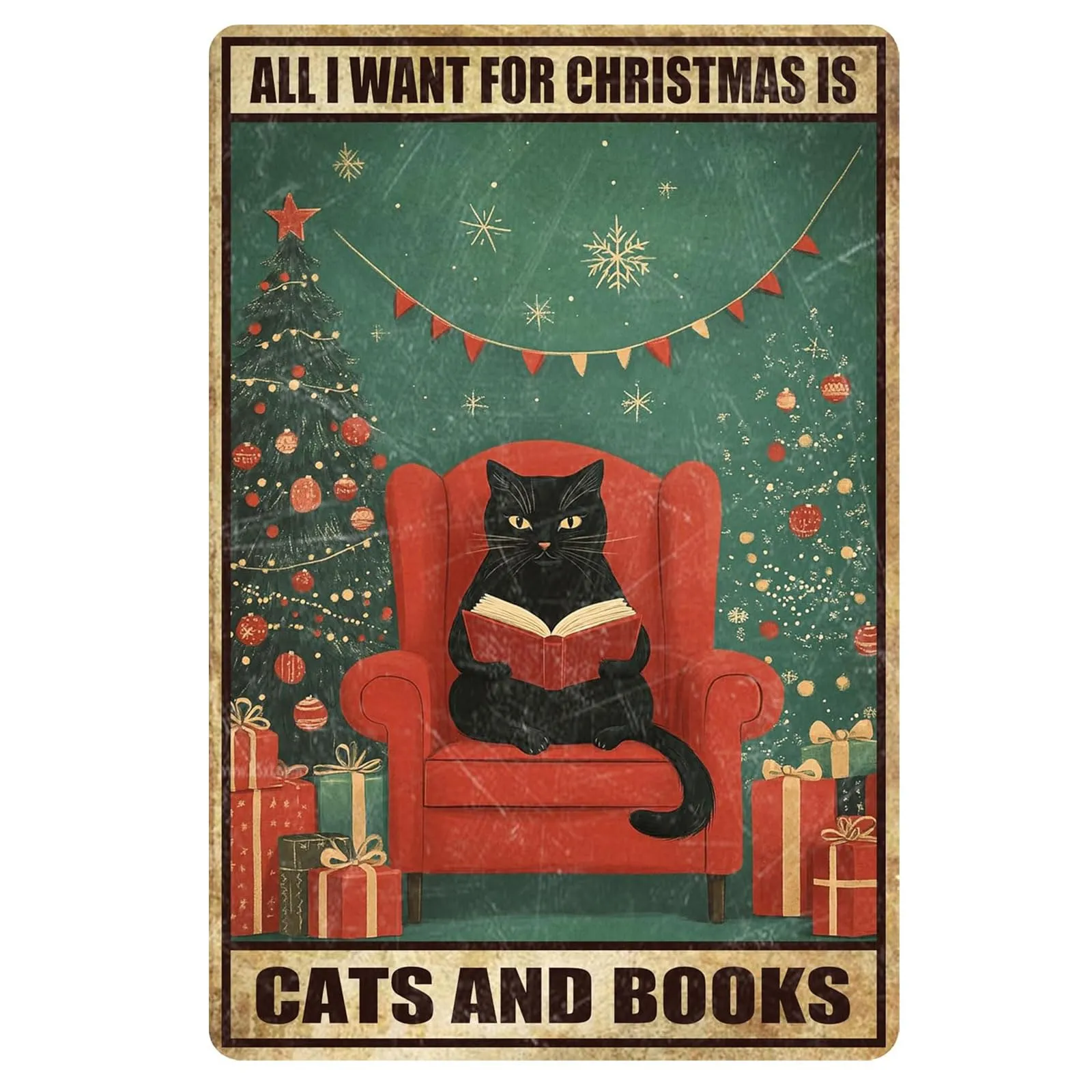 Affiche vintage - Bohème – Chat - Image 1