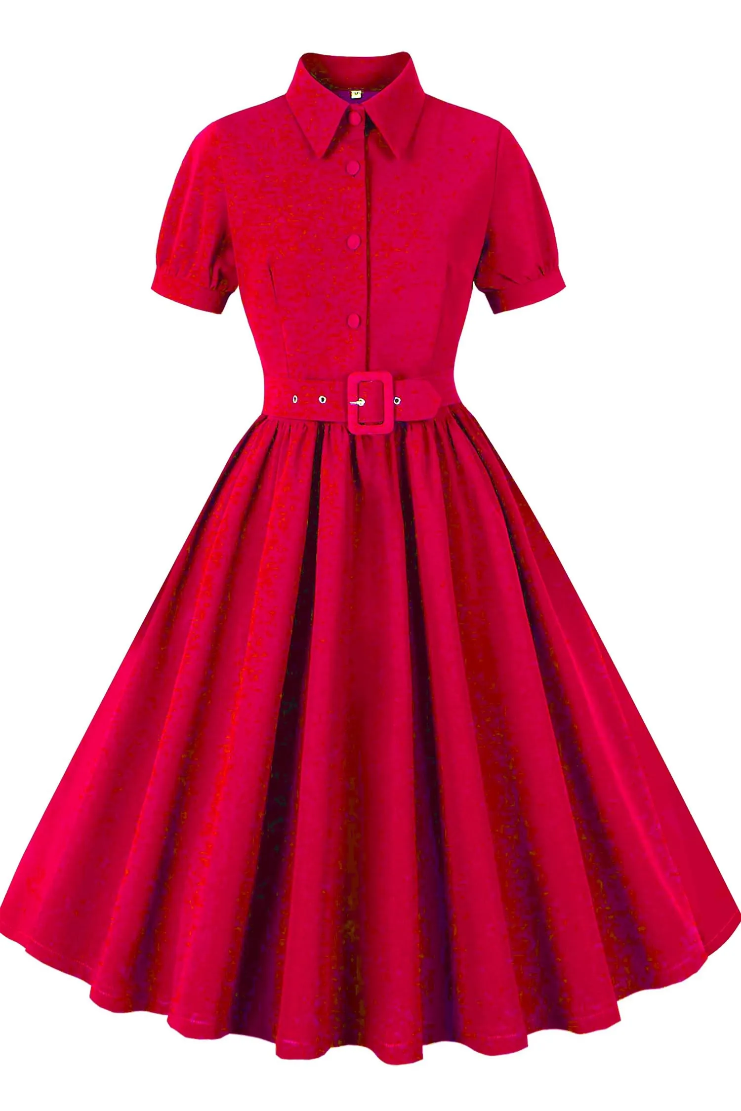 Robe vintage - Femme Robe Vintage Années 50 pin up Unie Elegante