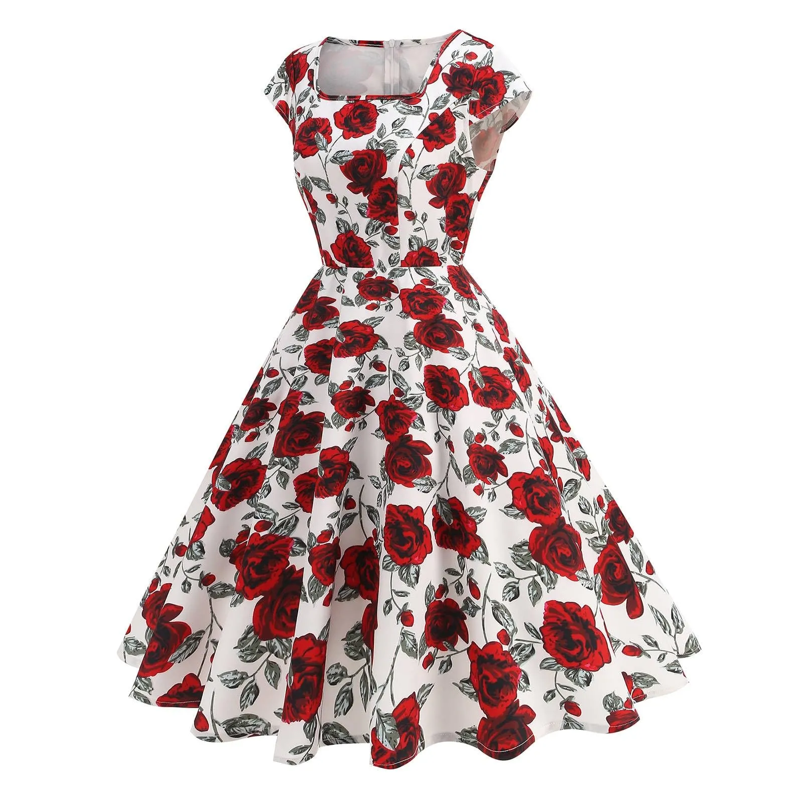 Robe vintage - Années 50 – Au genou – Robe – 6FB - Image 1