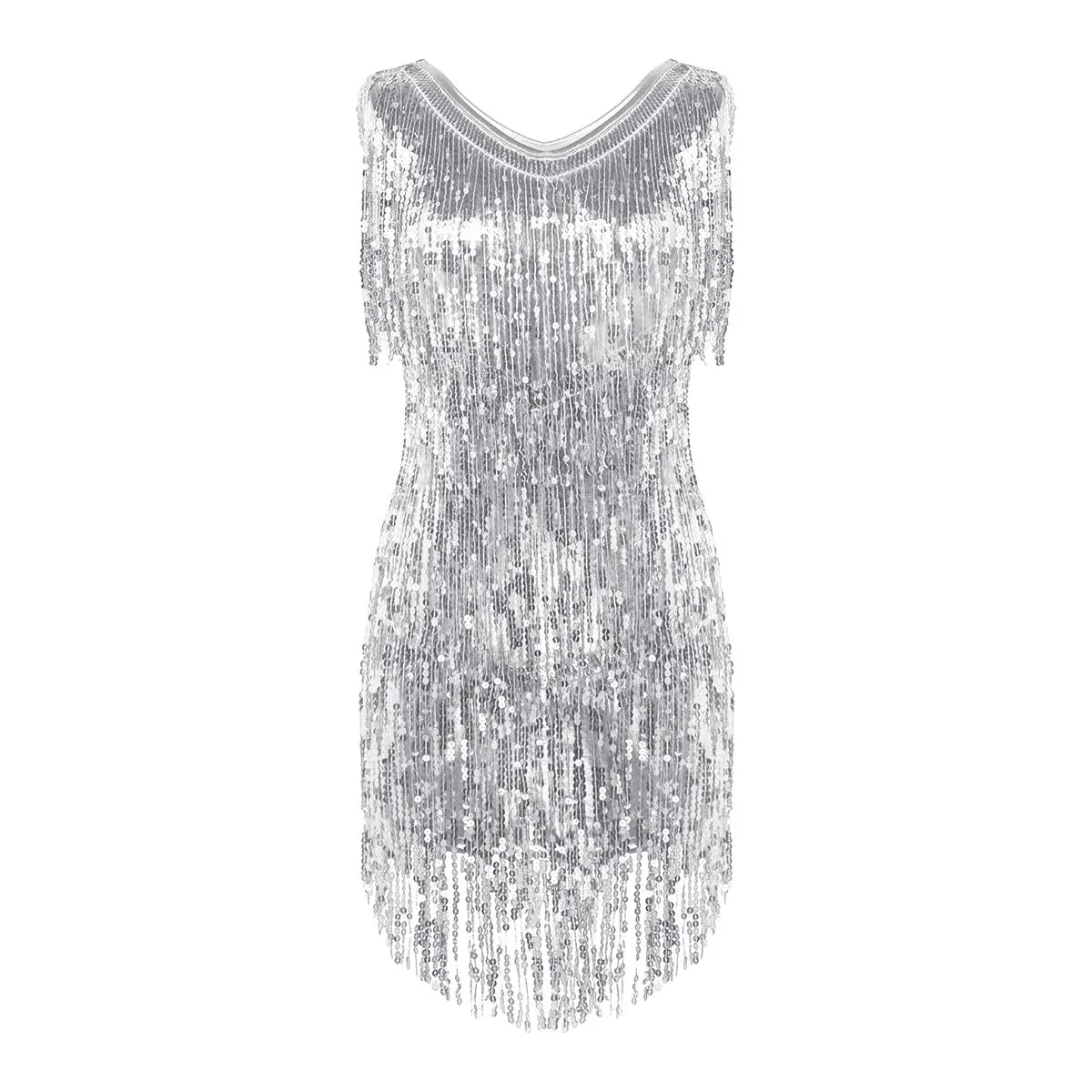 Robe vintage - Femme Robe de Danse Classique à Franges Tenue de - Image 1