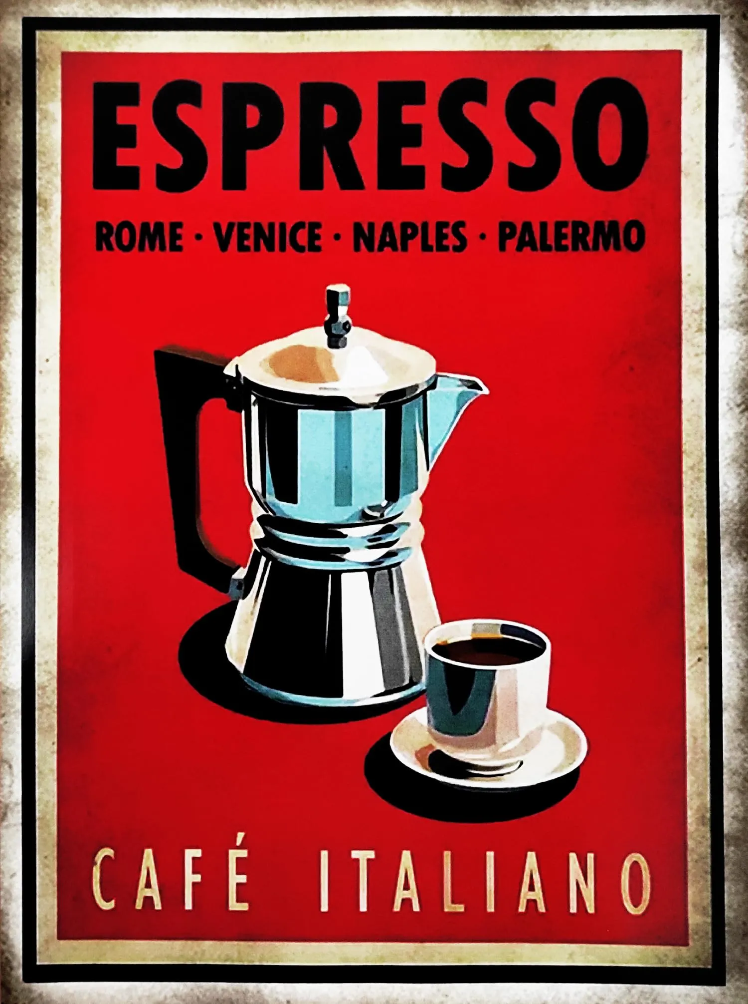 Affiche vintage - Café – KUSTOM ART – 40×30 cm