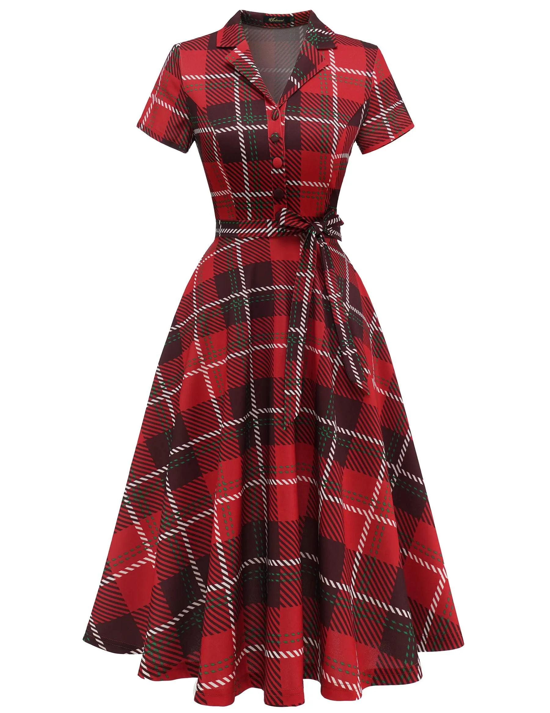 Robe vintage à manches courtes pour femme, robe de cocktail, de fête, de travail, d’eglise, decontractee - Image 1