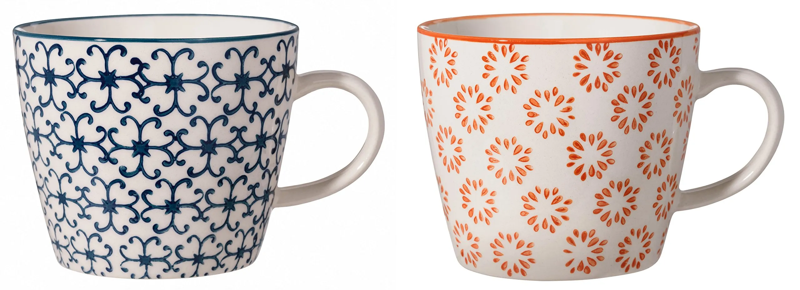 Tasse vintage - Lot de 2 – Bloomingville Mug à thé céramique 280 ml - Image 1