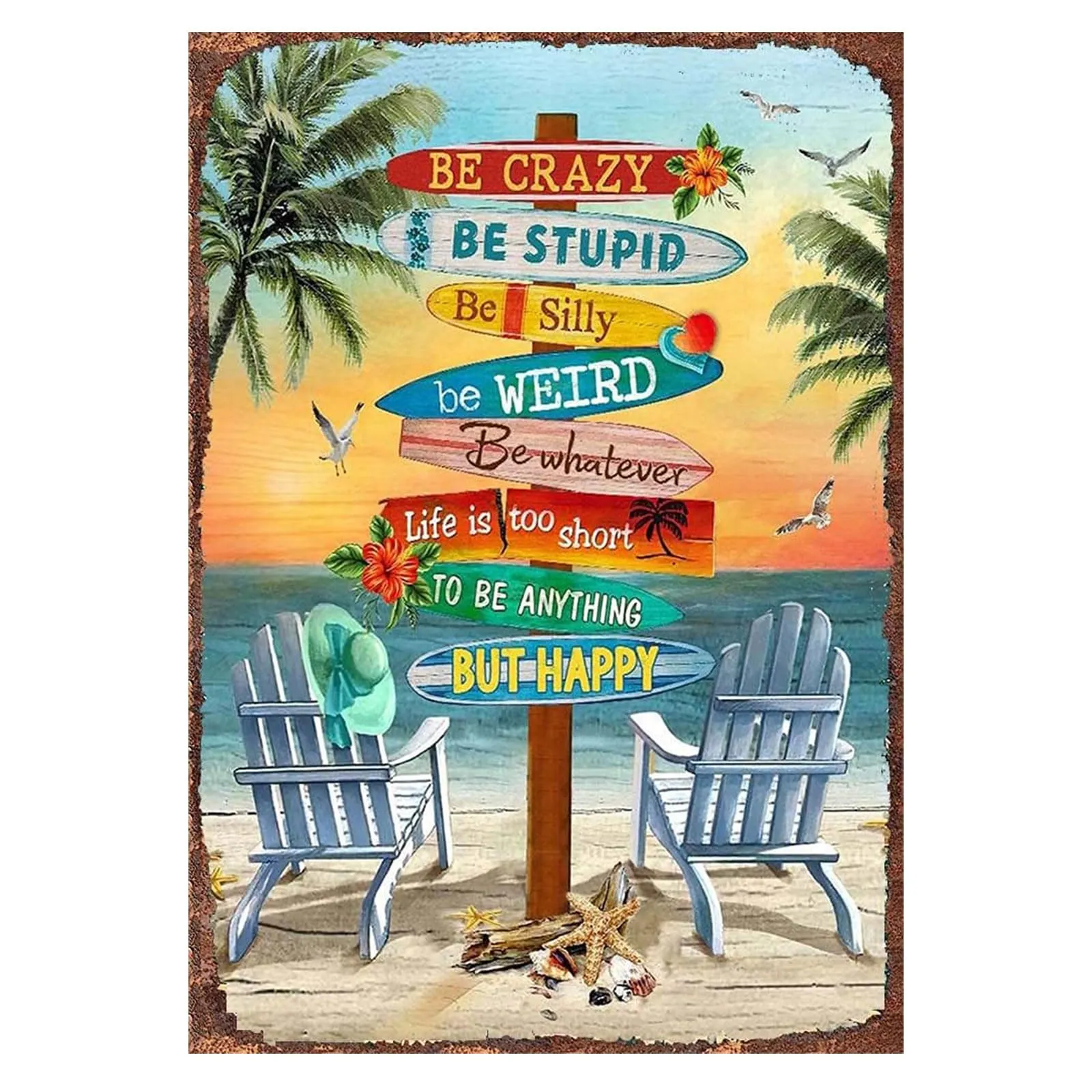 Affiche vintage - Plage – Vintage