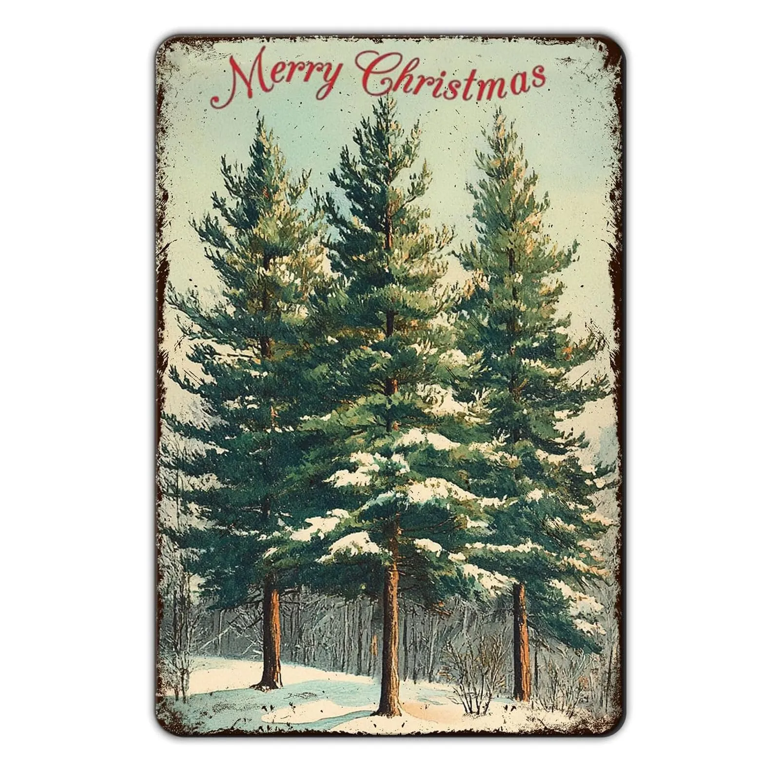 Affiche vintage - Poster de Sapin de Noël – Vintage décoration de Noël - Image 1