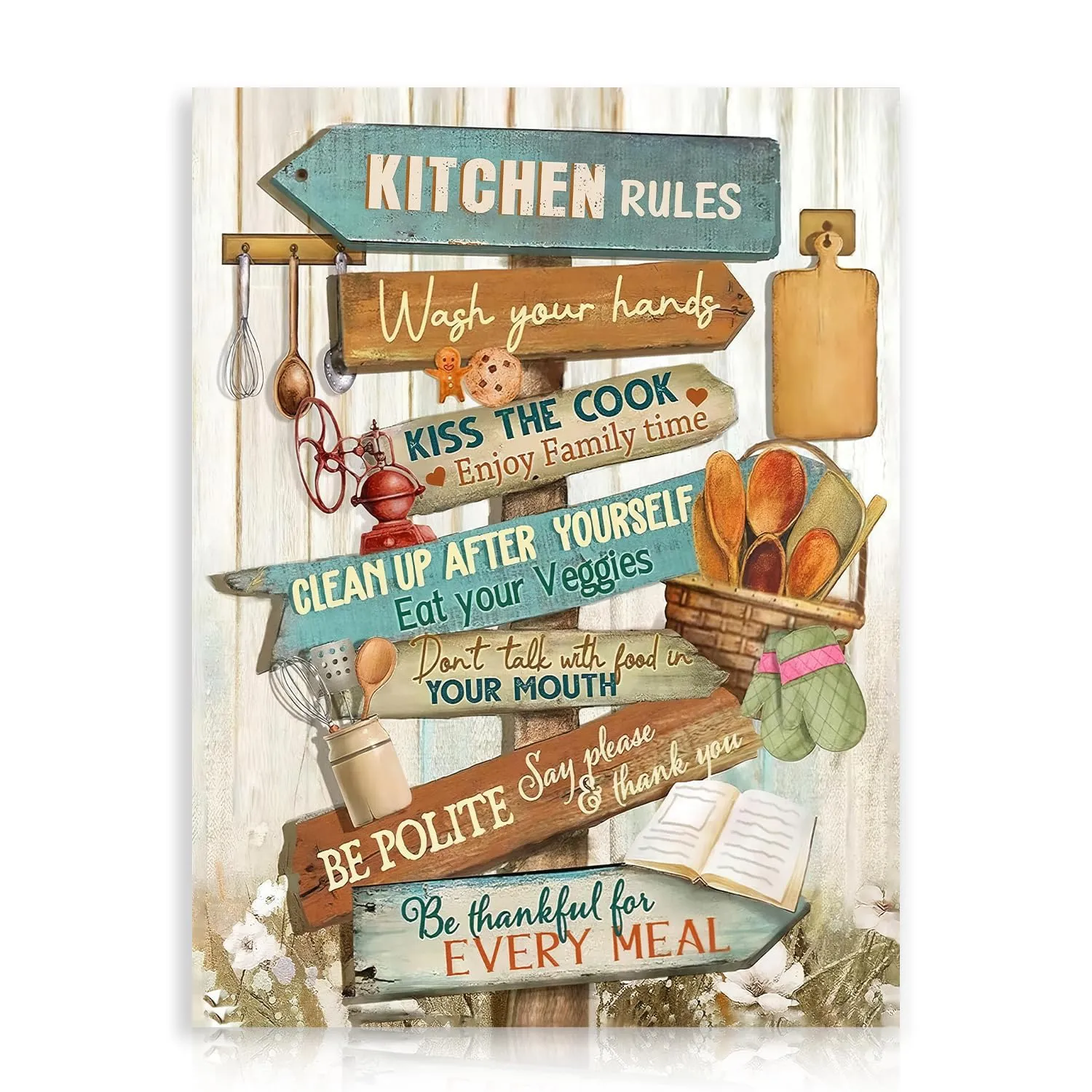 Affiche vintage - Cuisine – Règles - Image 1