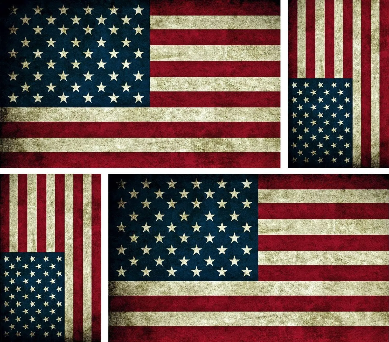 Akachafactory 4 x Sticker Autocollant Drapeau USA - Image 1