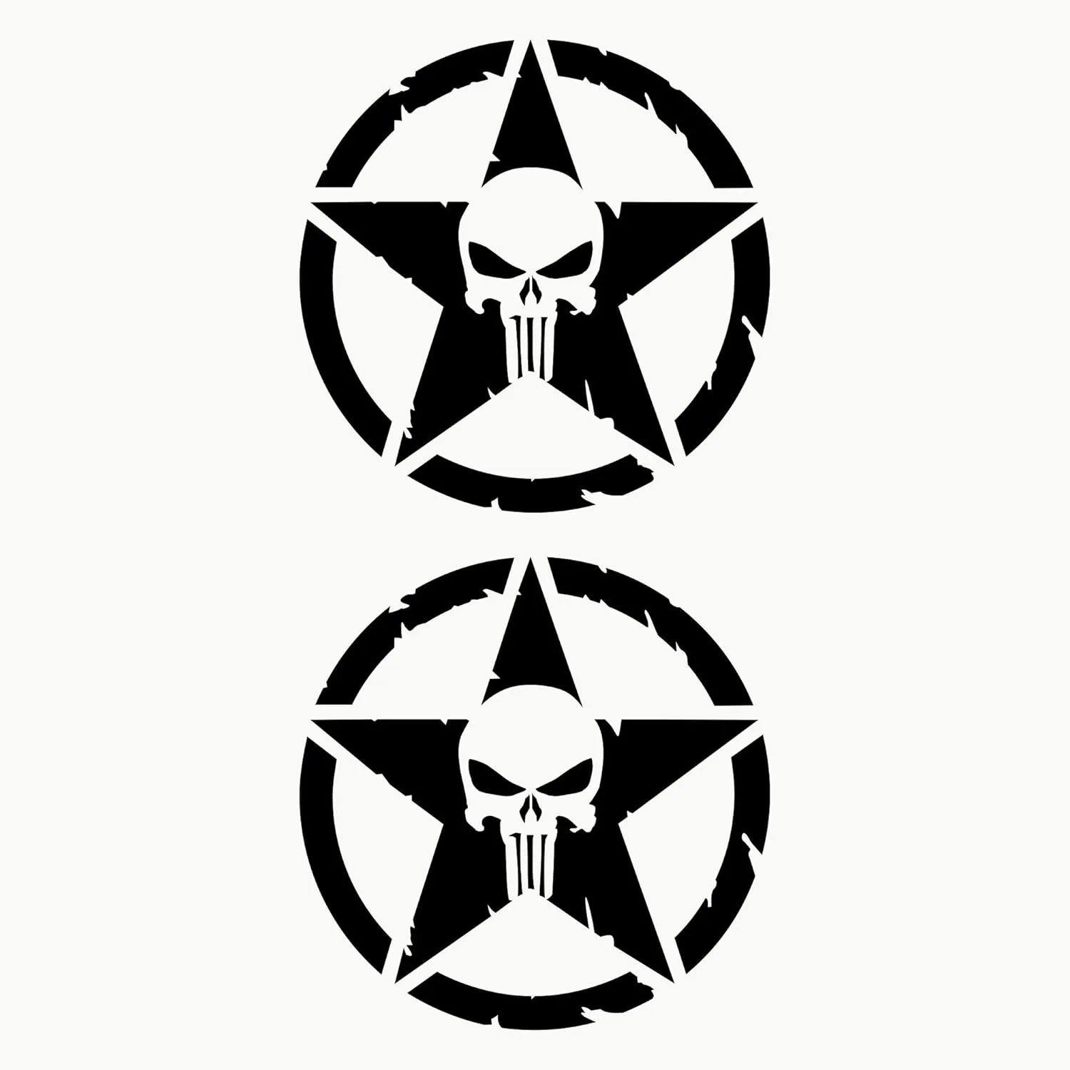 Autodomy Autocollants Tête de Mort Étoile Fondu - Image 1