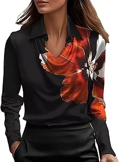 Chemisier habillé en satin pour femme avec col…