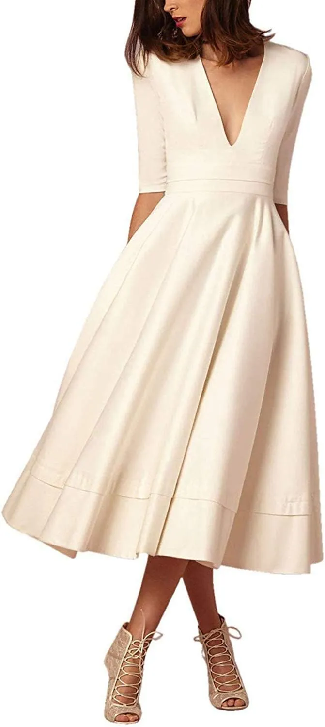 Femme Robe de Cocktail Business Vintage Soirée