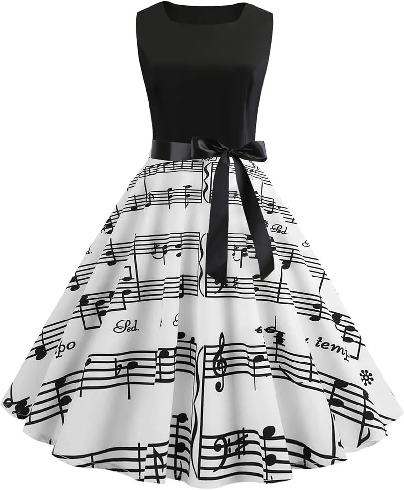 Femmes Vintage Retro Robe Rockabilly AnnéEs 1950