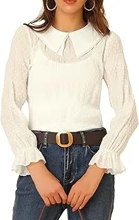 Haut Chemisier en Mousseline à Pois à Manches… - Image 1