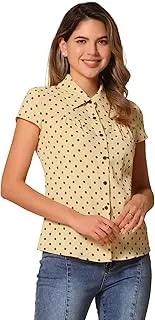 Haut vintage à manches courtes pour femme - Image 1