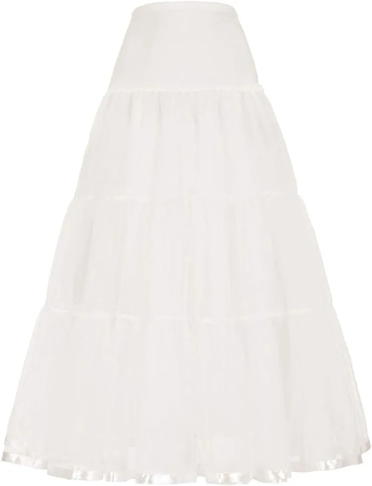 Jupon Long à Volants Crinoline Vintage Mariage