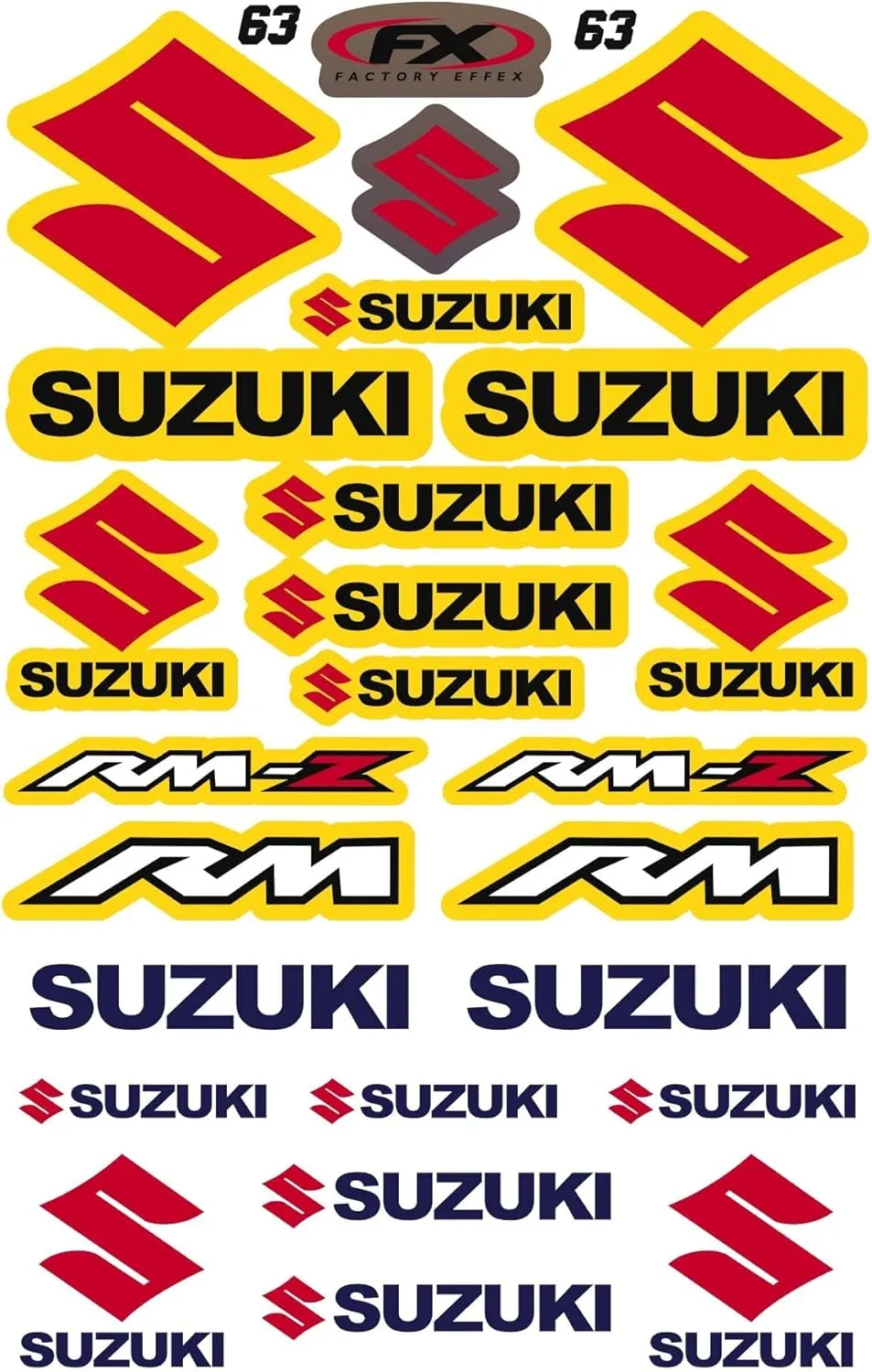 Kits Fox Autocollants COMPATIBILE pour Suzuki RM - Image 1