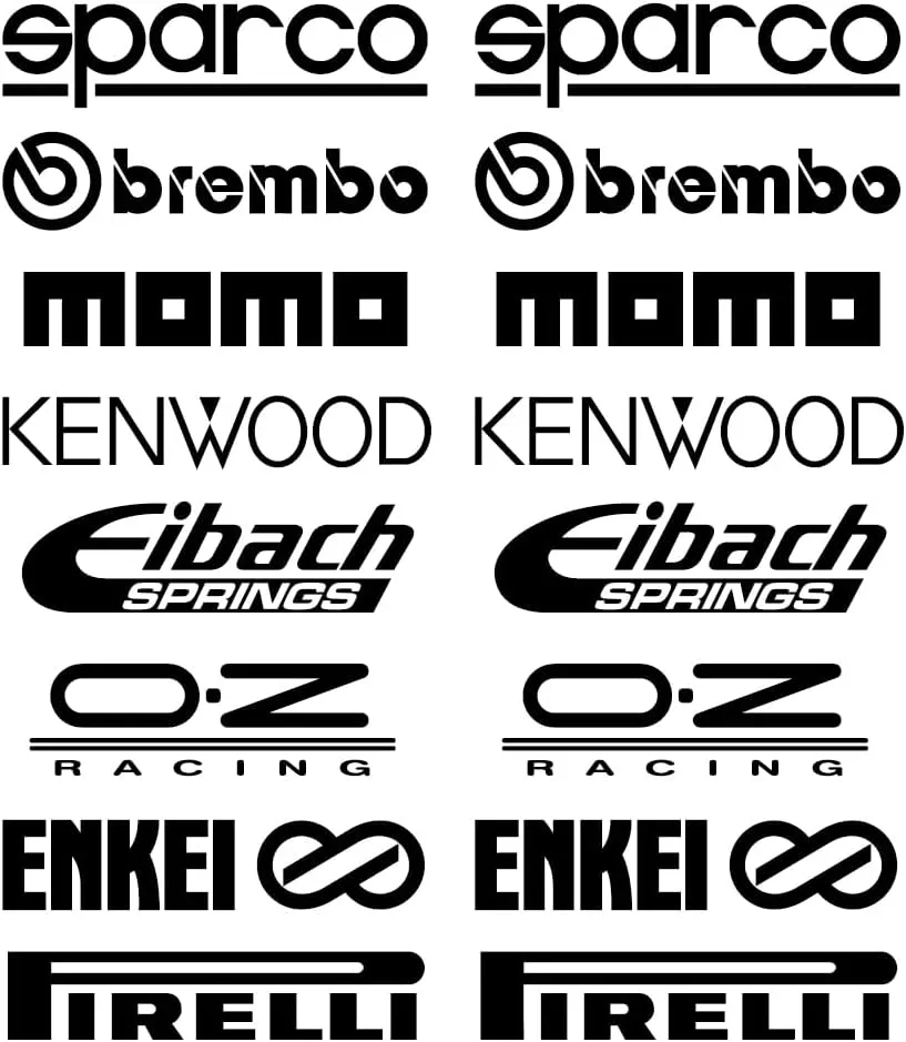 Lot de 2 autocollants sponsor voiture, moto - Image 1