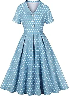 Robe de Femmes Blazer Col en Pétales Pois Travail… - Image 1