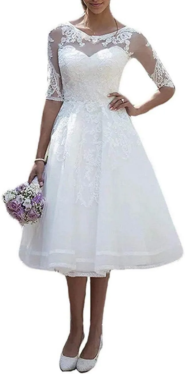 Robe de mariée Court Femme Robe de Mariage Robe