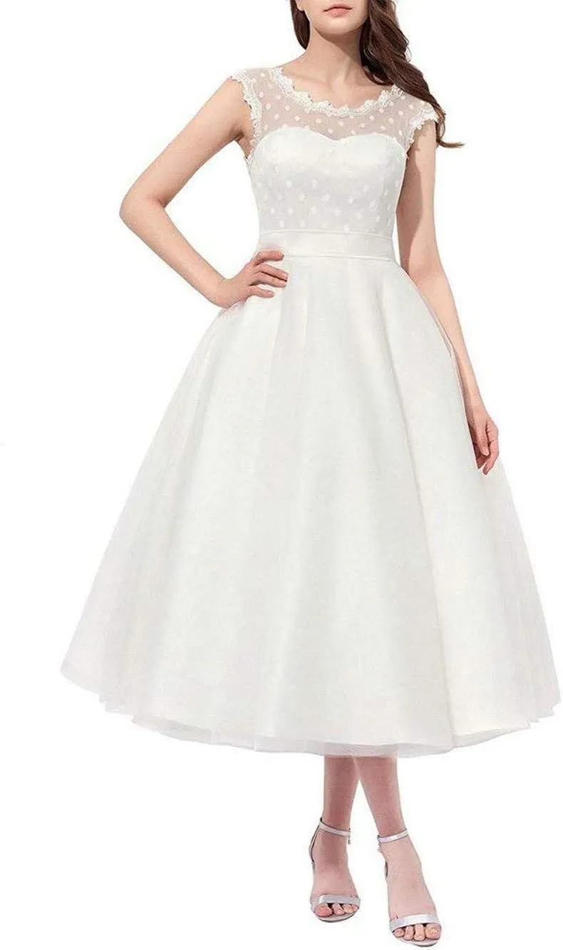 Robe de mariée vintage en tulle pour femme - Image 1