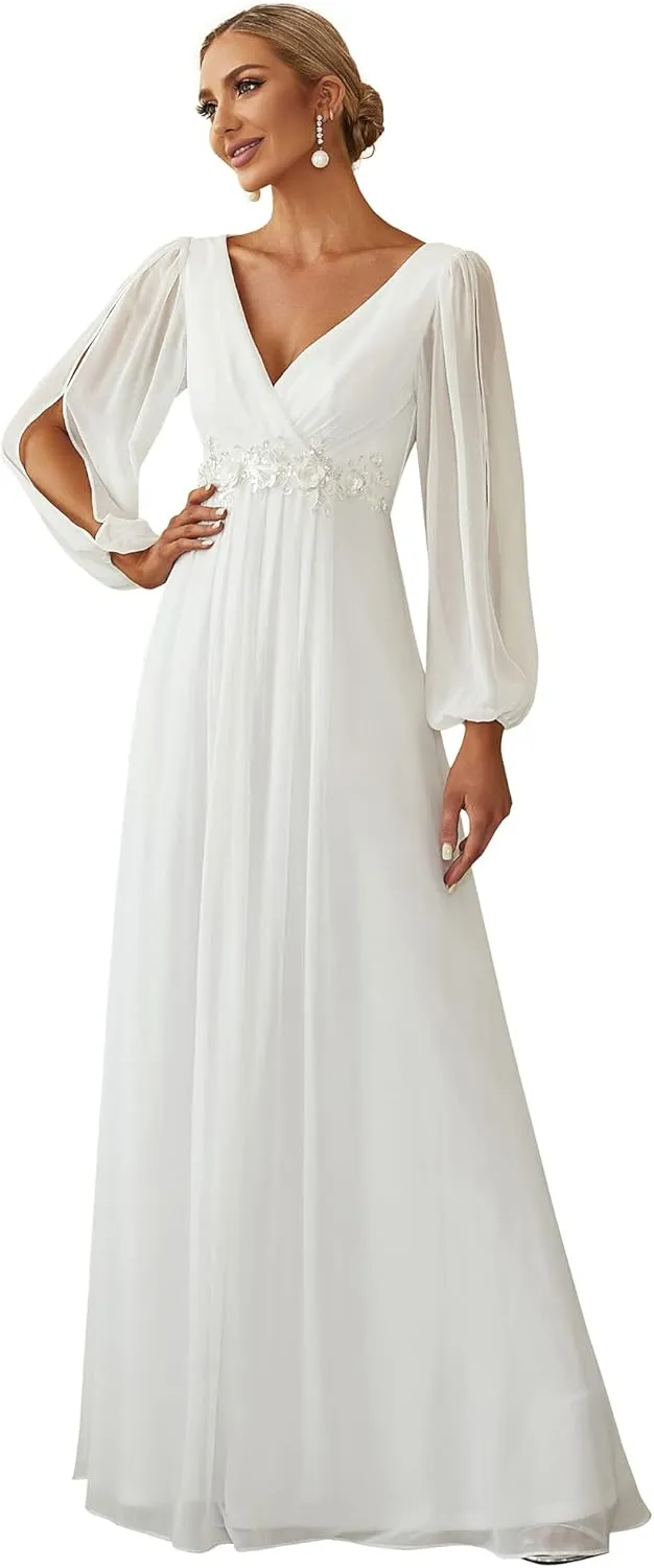 Robe Mère de Mariée Grande Taille Femme Longue