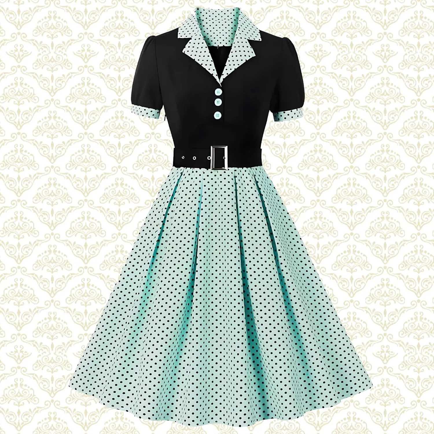 Robes 50&rsquo;s Vintage Rockabilly Femmes Manches