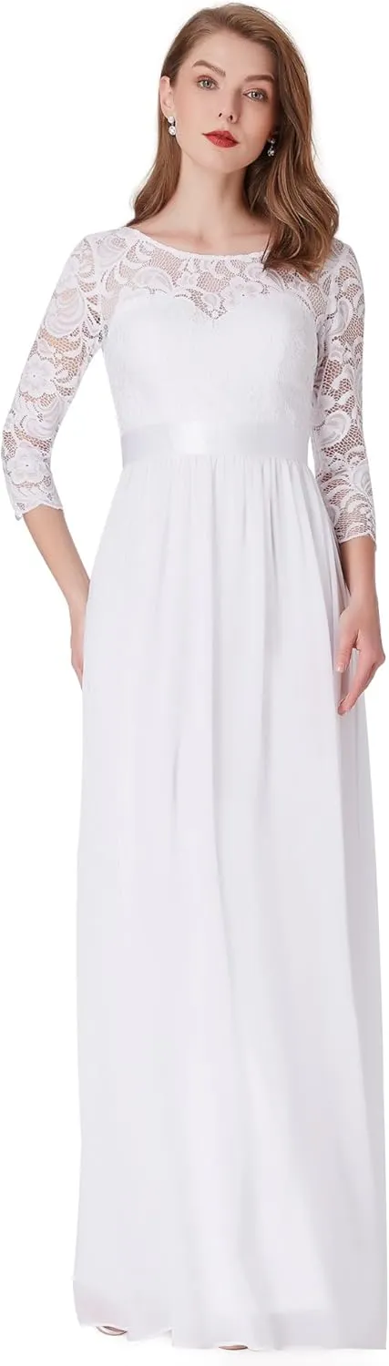 Robes de Soirée Femme Empire Manches 3/4 en - Image 1