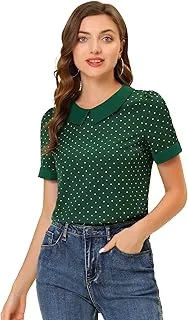 Women&rsquo;s Blouse, Polka Dots Blouses, Peter Pan… - Image 1
