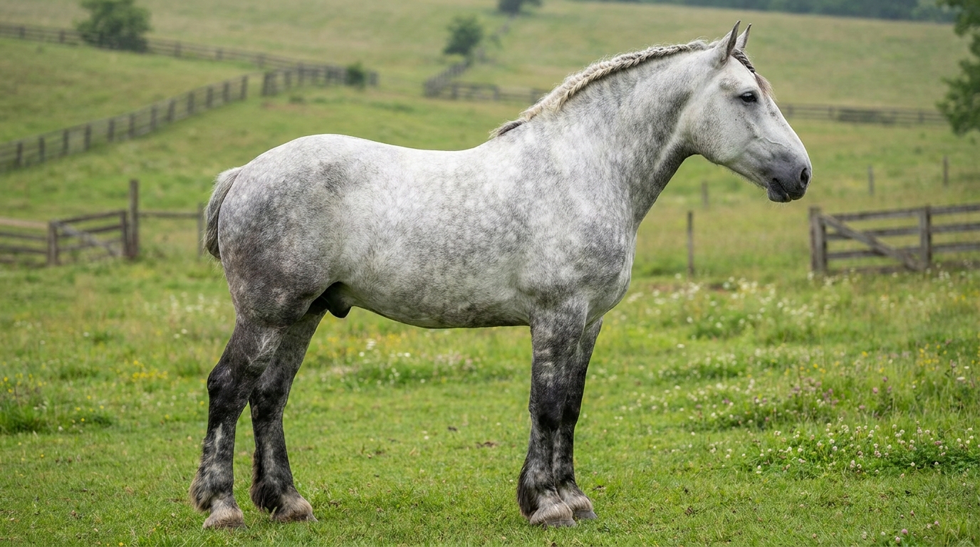 Percheron — Docile, courageux, énergique malgré son gabarit